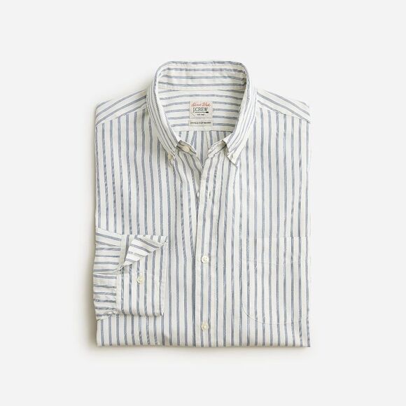 NEW J. Crew Men's Tall Secret Wash Cotton Poplin Button Down Shirt - Picture 1 of 5